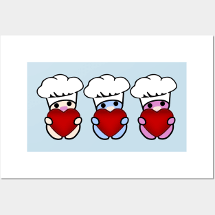 Three Chibis (Chefs) Posters and Art
